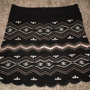 Black embellished skirt